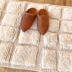 1モロッコホワイト玄関マットインテリアイメージ