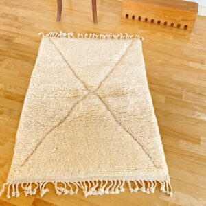 2モロッコベニワレン上質ウールホワイト玄関マットインテリアイメージ